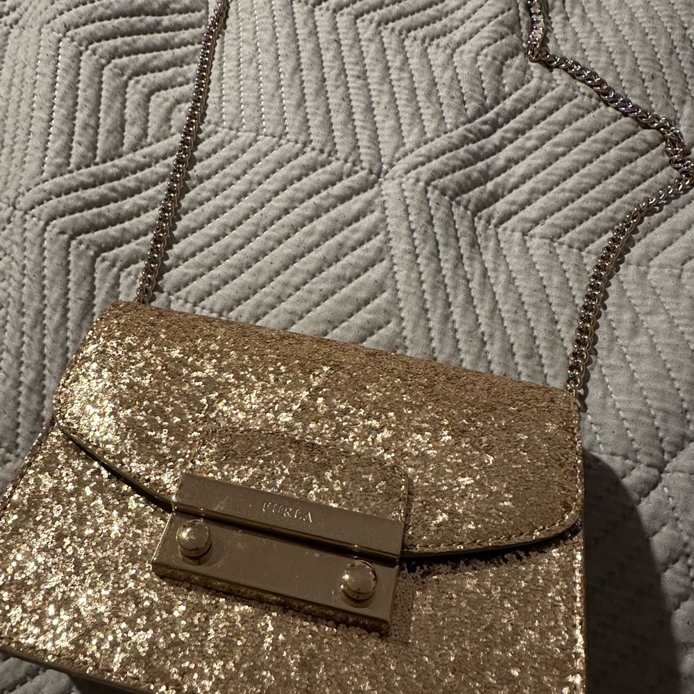 Furla Sparkling Gold Crossbody Bag